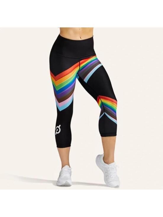Wear It To Heart Pants - WITH Wear It To Heart X Peloton Pride 3/4 Length Leggings Reversible XS - S EUC